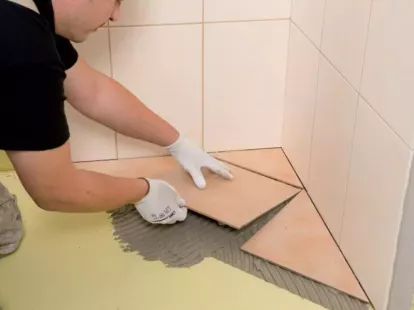 Укладка плитки в ванной, на кухне - Ref: 10045 фото 1